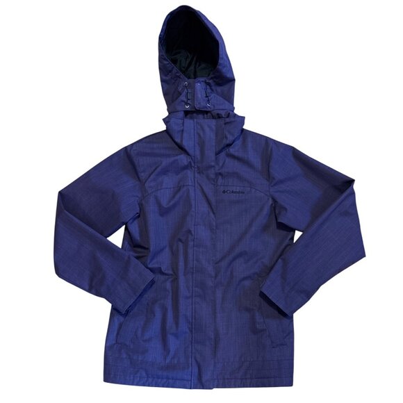 Columbia Interchange Jacket Womens Med Purple Waterproof Remove Hood Pockets - Picture 1 of 13